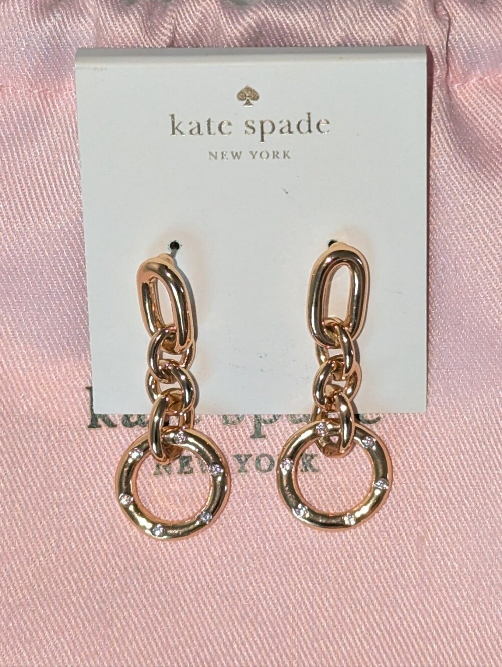 NWT Kate Spade Goldie Links Drop Earrings -htf
